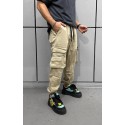 Cep Detay Paça Lastik Bej Jogger
