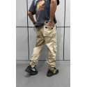 Cep Detay Paça Lastik Bej Jogger