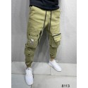 Yeşil Önler Cep Detay Paça Lastik Jogger