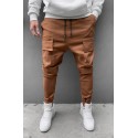 Kahve Paça Cırt Cırt Detay Jogger