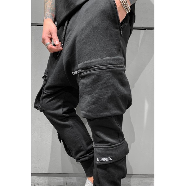 Siyah Cep Detay Jogger