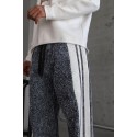 Kırçıllı Yanlar Beyaz Çizgi Detay Baggy Pantolon