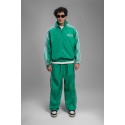 Alt Üst Çizgi Detaylar Yeşil Özel Tasarım Baggy Eşofman Takımı