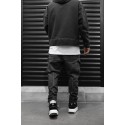 Kül Rengi Jogger ve  Kapüşonlu Fermuarlı Ceket Takım