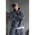 Gri Yıkamalı Yanlar Özel Tasarım Baggy Pantolon Oversize Sweatshirt Takım
