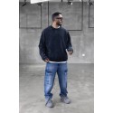 Kapüşonsuz Yıkamalı Sweatshirt