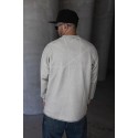 Kapüşonsuz Bej Çizgi Detaylar Sweatshirt