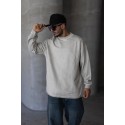 Kapüşonsuz Bej Çizgi Detaylar Sweatshirt