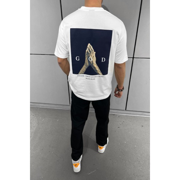 GOD Beyaz Oversize Tshirt