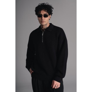 Yarım Fermuar Siyah ...