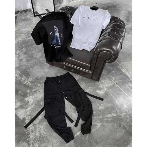 GOD Siyah Oversize Tshirt