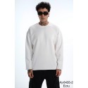 Zır Sade Bembeyaz Sweatshirt