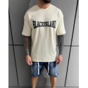 BLACKISLAND Bej Oversize Tshirt