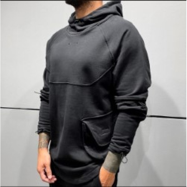 Özel Tasarım Cep Detay Kapüşonlu Sweatshirt