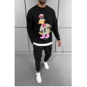 Duffy Duck Detay Siyah Sweatshirt