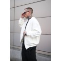 Beyaz Sade Bomber Ceket