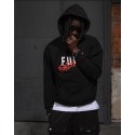 FUCK FOREVER Siyah Kapüşonlu Sweatshirt