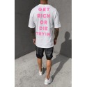 Duffy Duck Detay Beyaz Oversize Tshirt