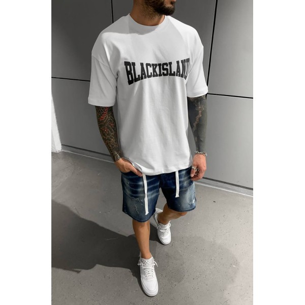 BlackIsland Beyaz Oversize Tshirt